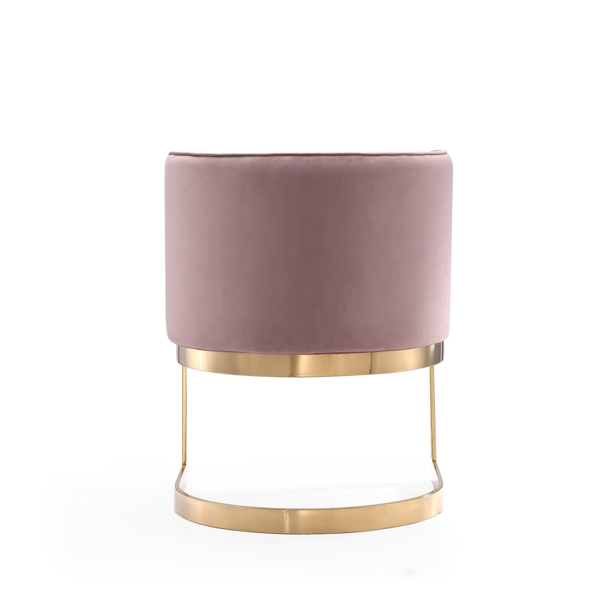 Aura Dining Chair in Blush and Polished Brass (set of 2) - Ornate Home