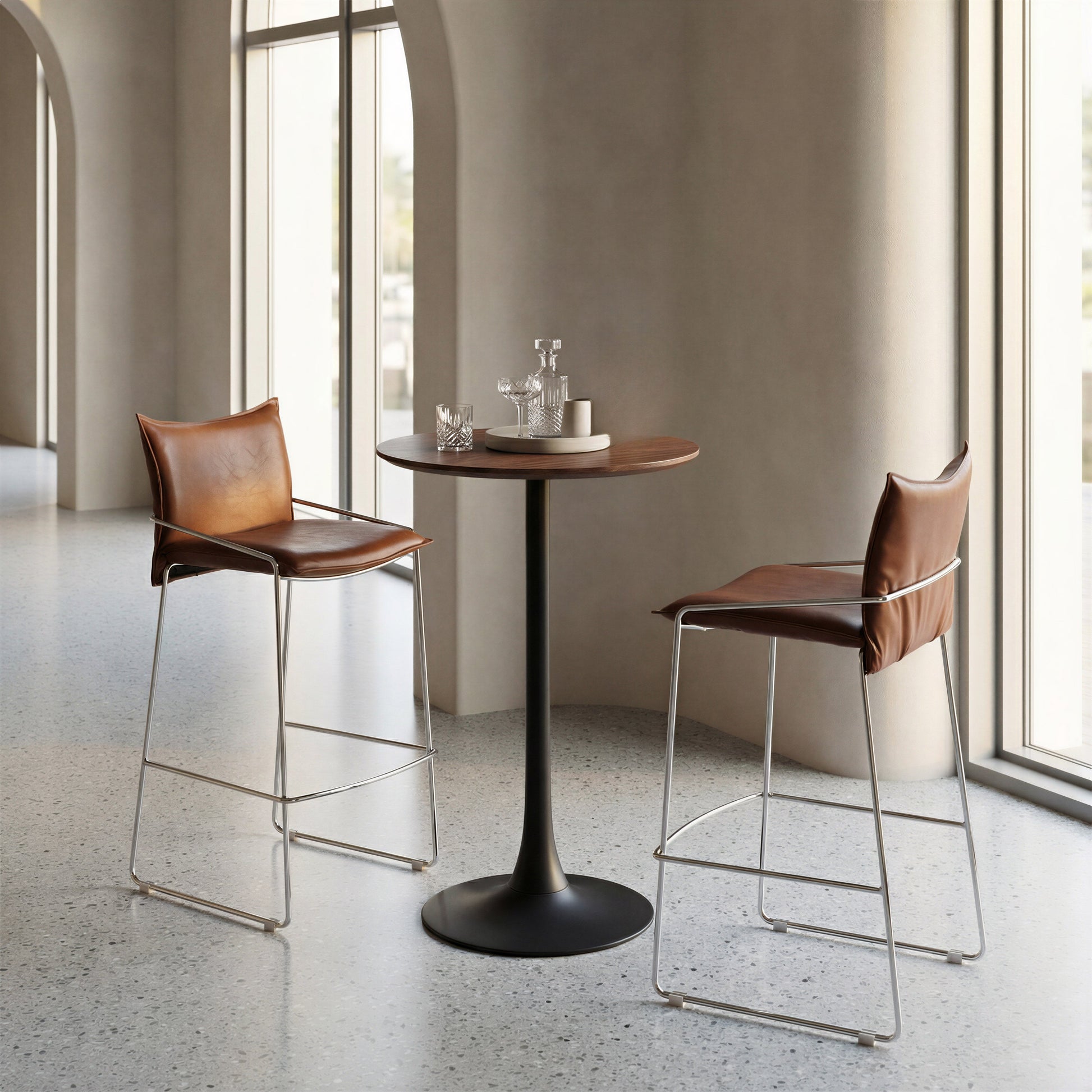 Auray Brown Bar Table - Ornate Home