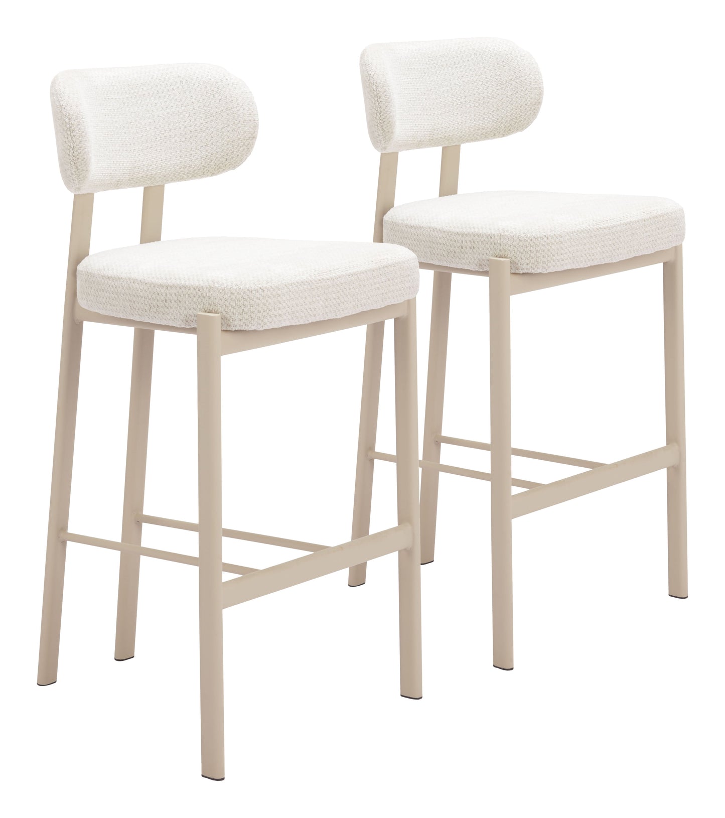 Aurea Light Gray Barstool (Set of 2) - Ornate Home