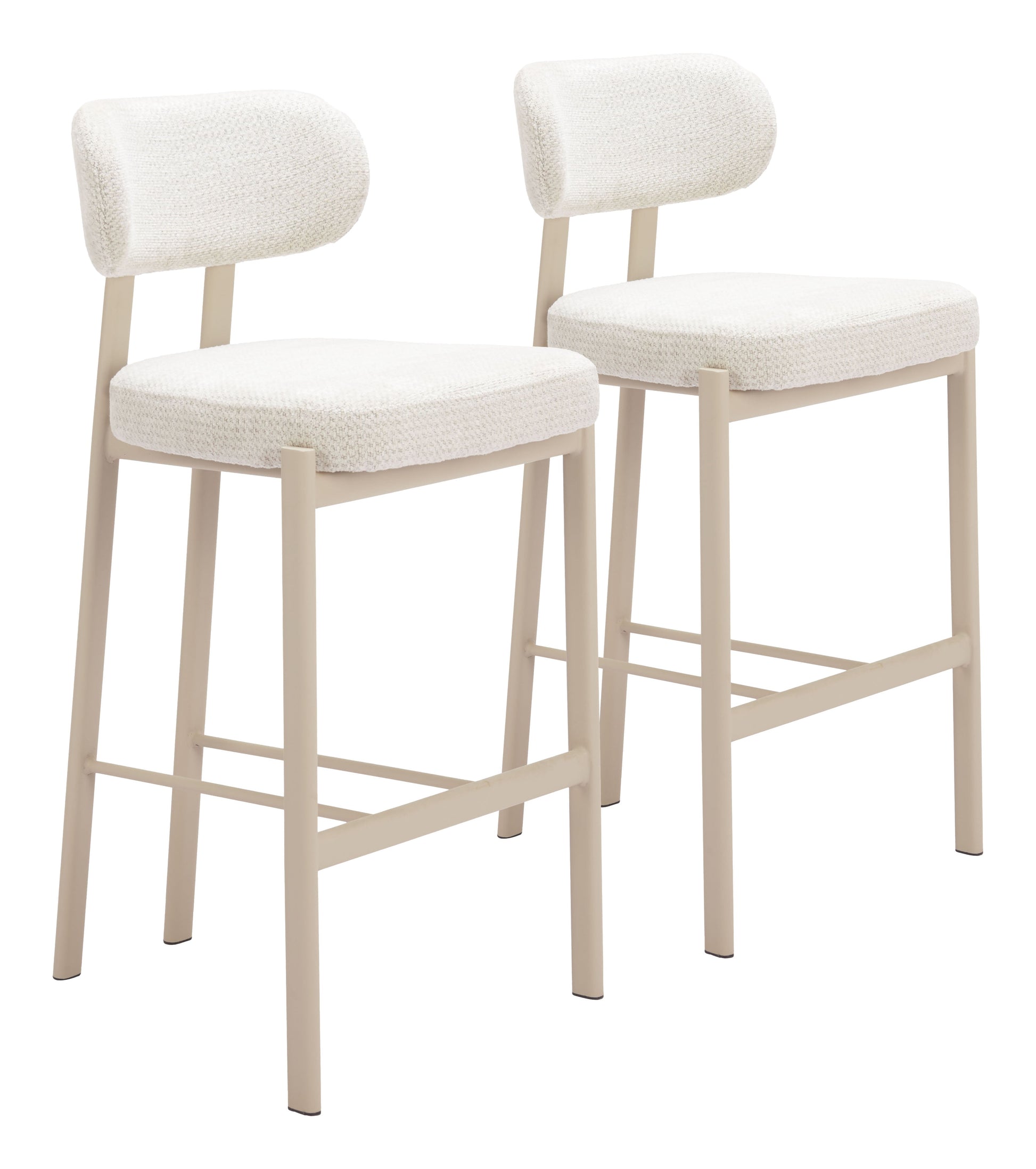 Aurea Light Gray Barstool (Set of 2) - Ornate Home