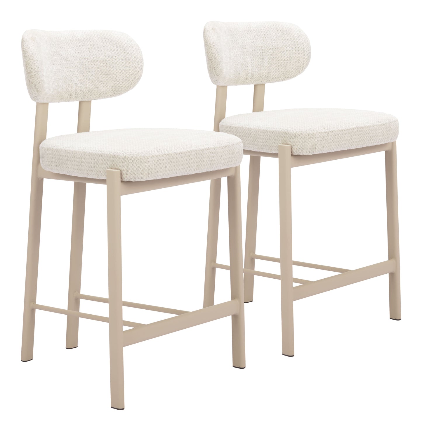 Aurea Light Gray Counter Stool (Set of 2) - Ornate Home