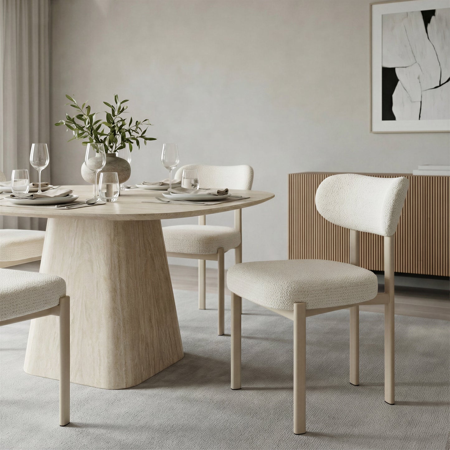 Aurea Light Gray Dining Chair (Set of 4) - Ornate Home
