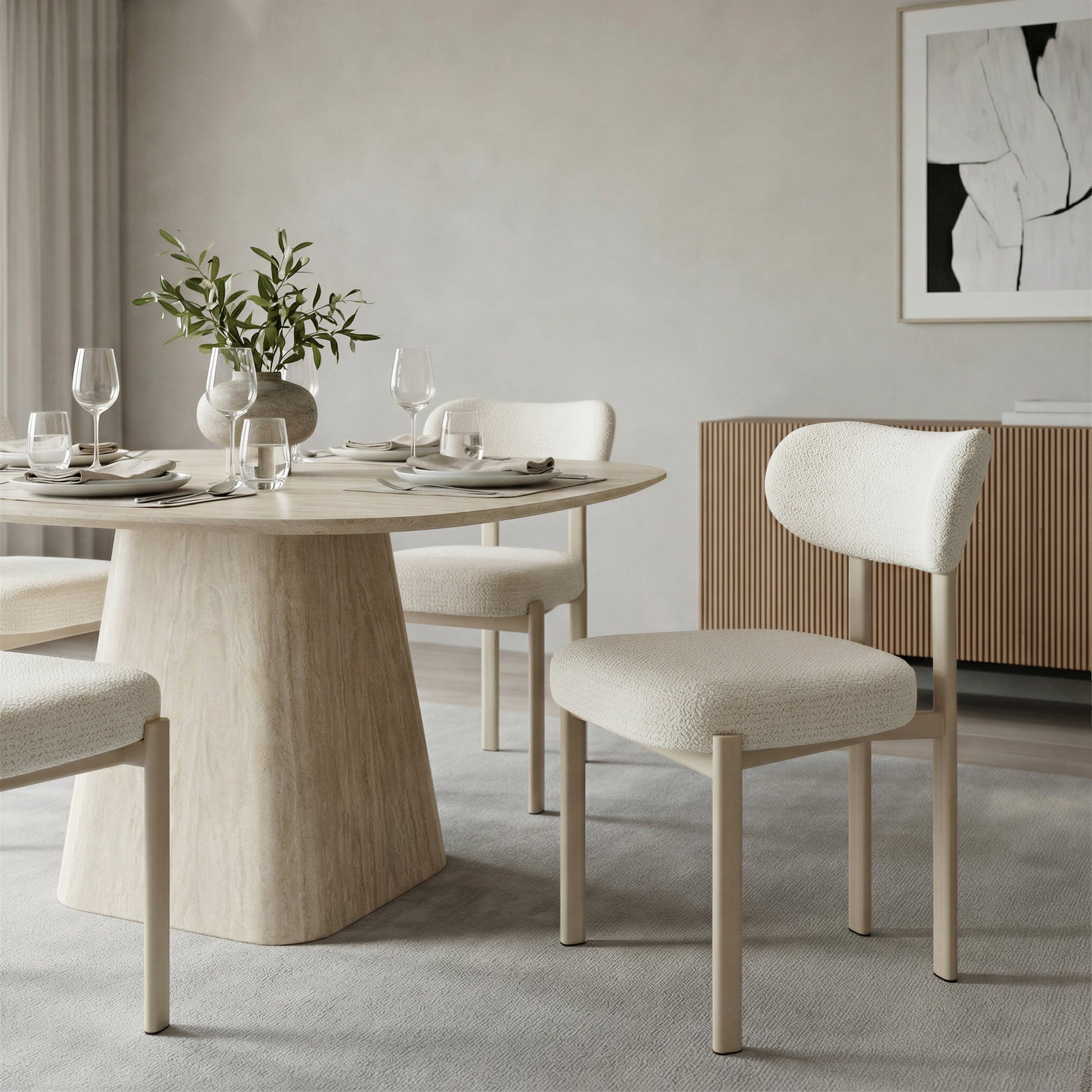 Aurea Light Gray Dining Chair (Set of 4) - Ornate Home