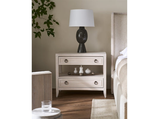 Avaline White Oak Nightstand - Ornate Home