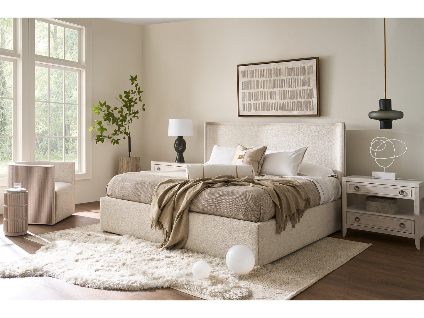 Avaline White Oak Nightstand - Ornate Home