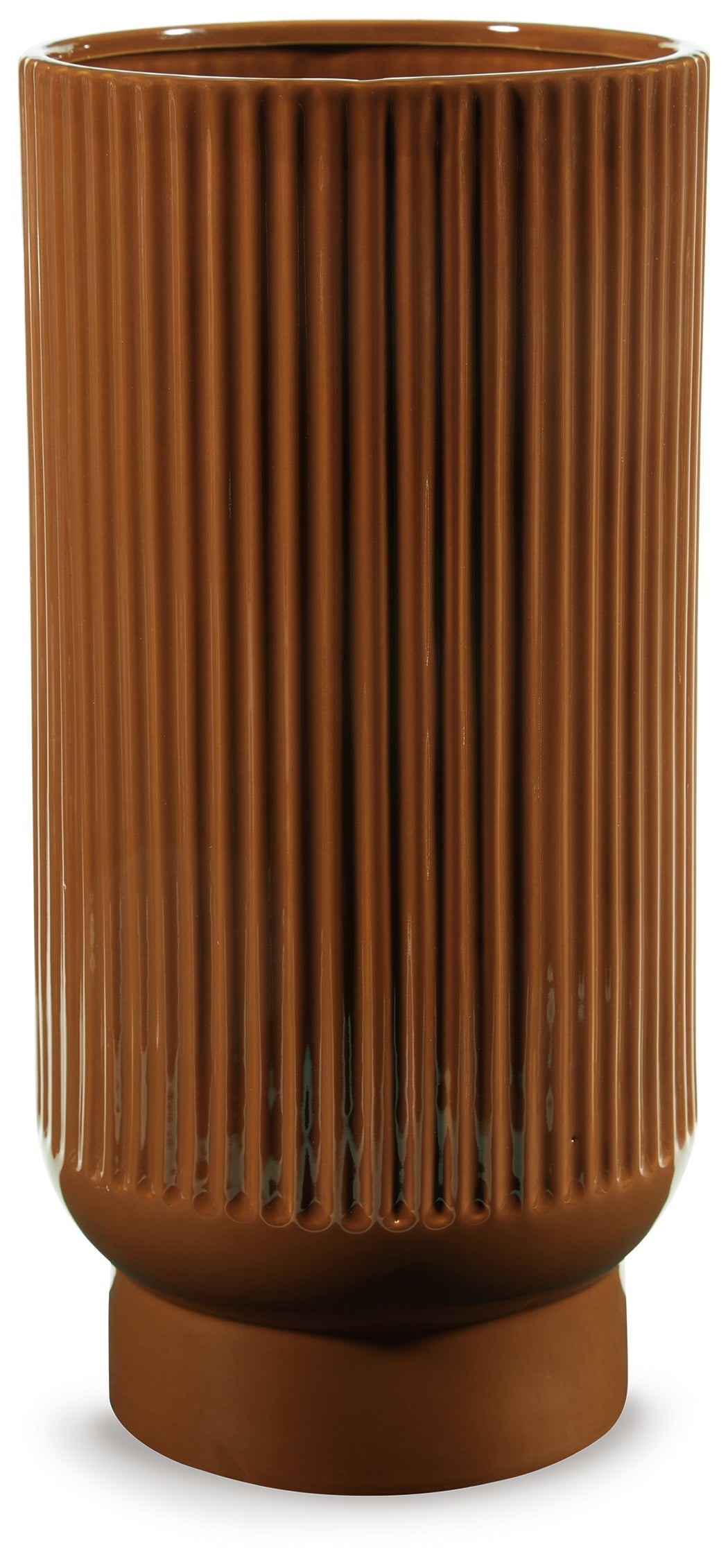 Avalyah Burnt Umber Tall Vase- Viva Furn