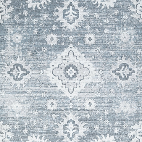 Avanworths Blue/Gray/Ivory Washable Large Rug- Viva Furn
