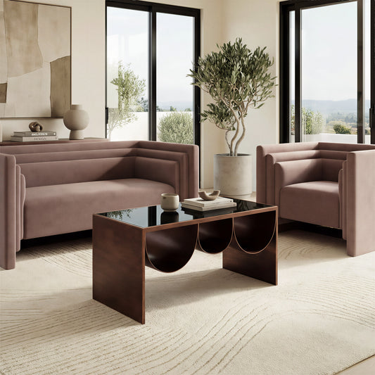 Aveiro Copper & Black Coffee Table - Ornate Home