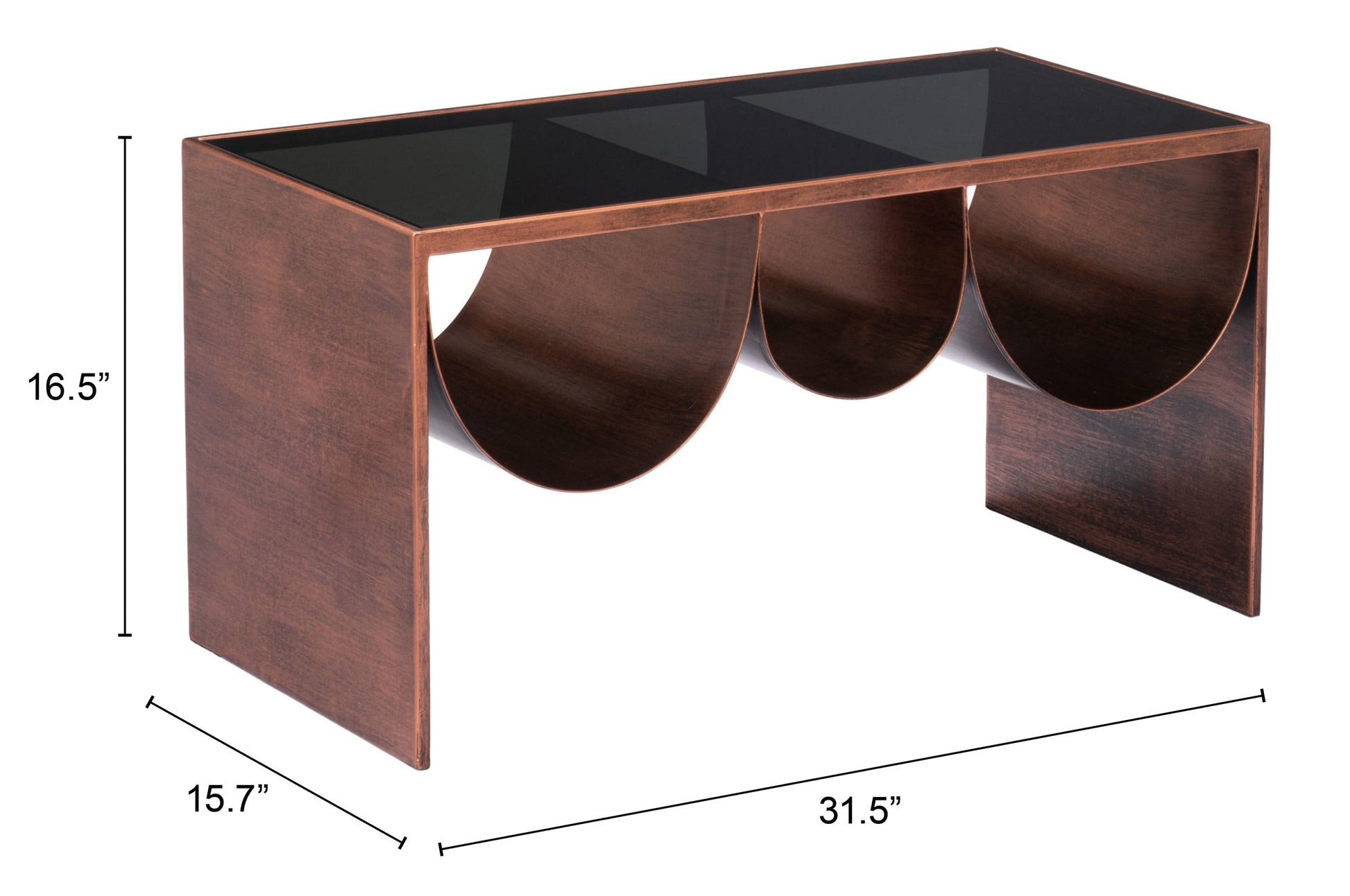 Aveiro Copper & Black Coffee Table - Ornate Home