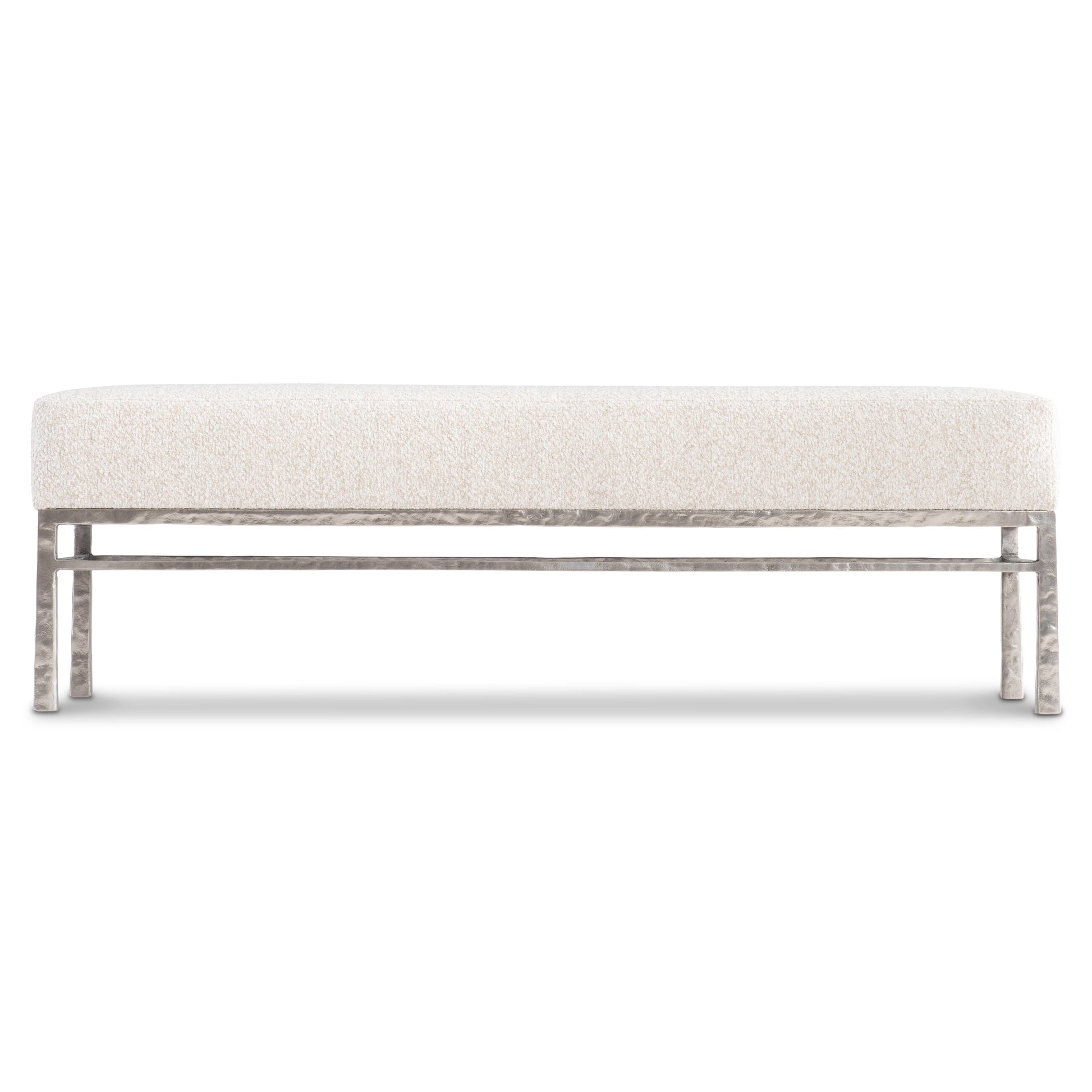 Aventura Beige/Frosted Nickel Bench - Ornate Home