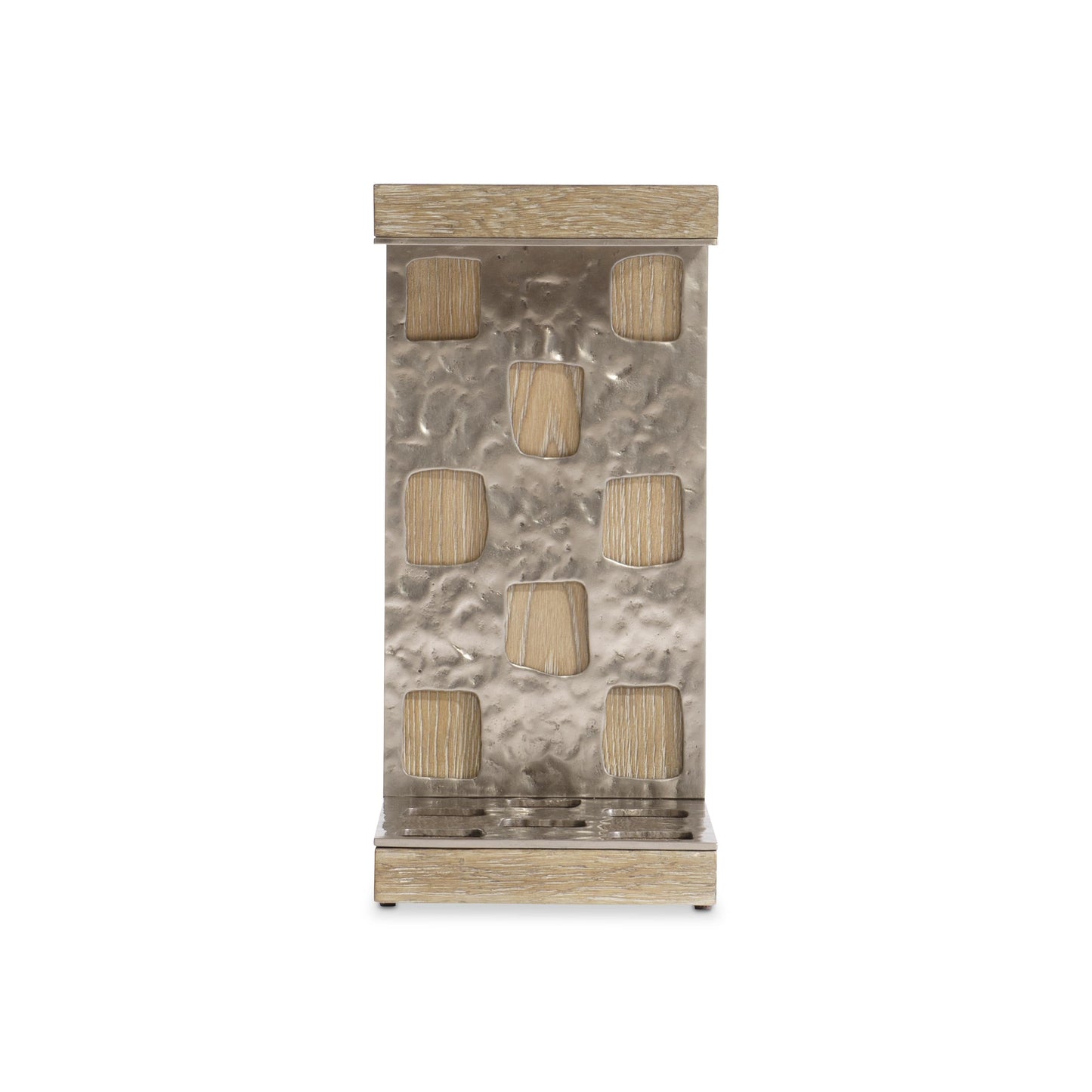 Aventura Frosted Nickel/Marcona Accent Table - Ornate Home