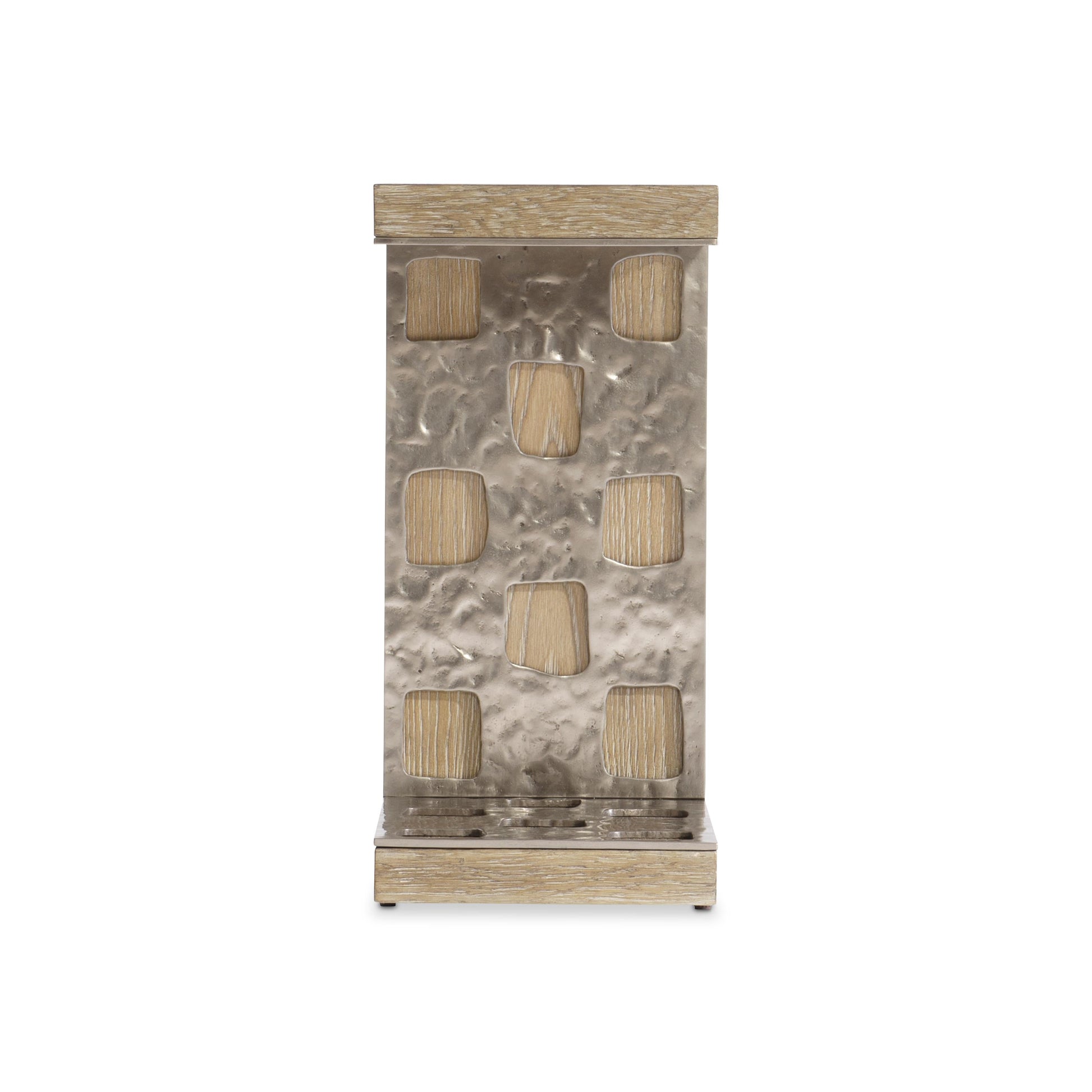Aventura Frosted Nickel/Marcona Accent Table - Ornate Home