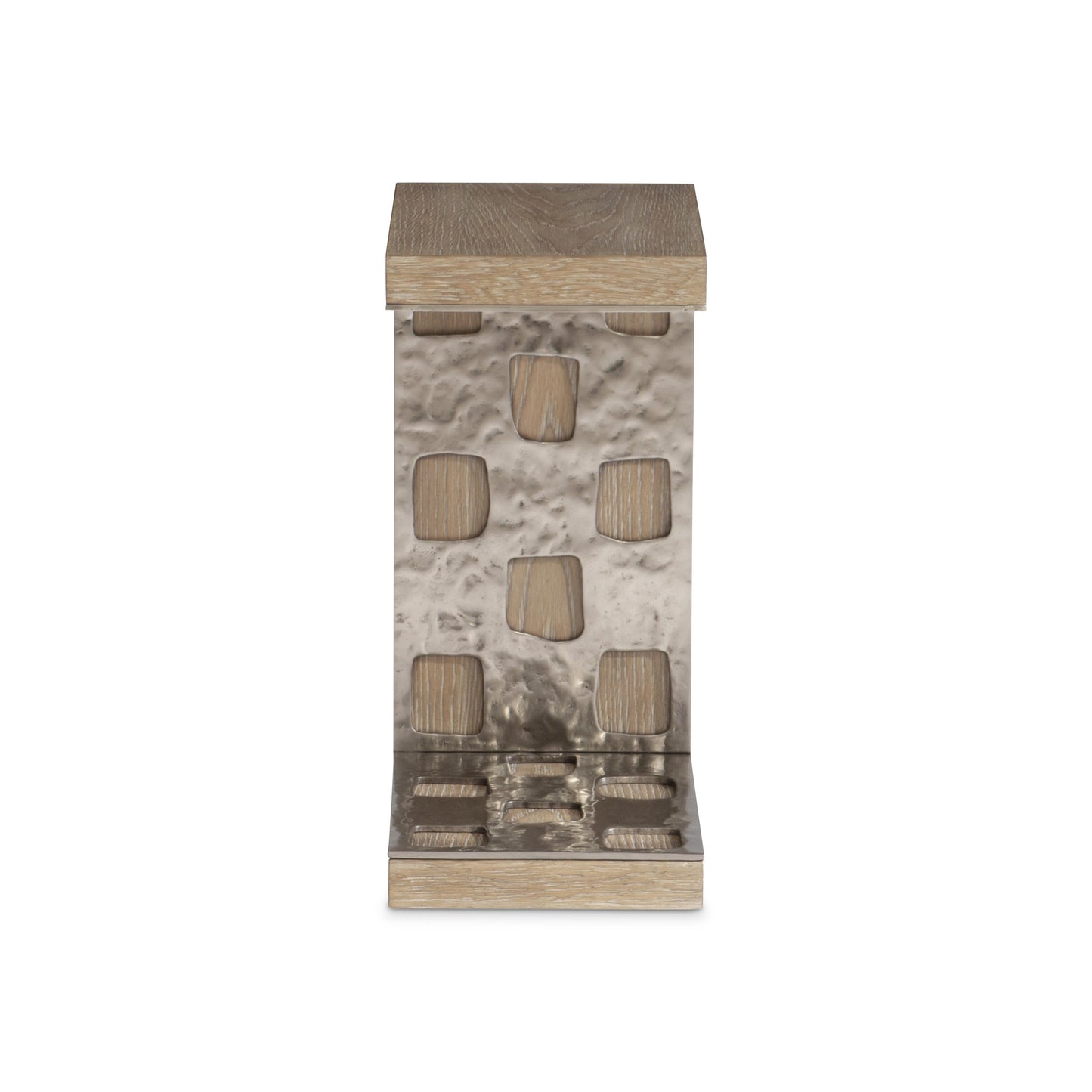 Aventura Frosted Nickel/Marcona Accent Table - Ornate Home
