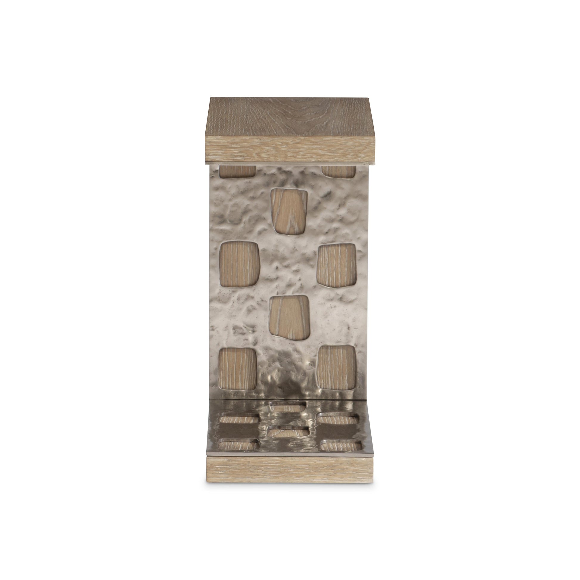 Aventura Frosted Nickel/Marcona Accent Table - Ornate Home