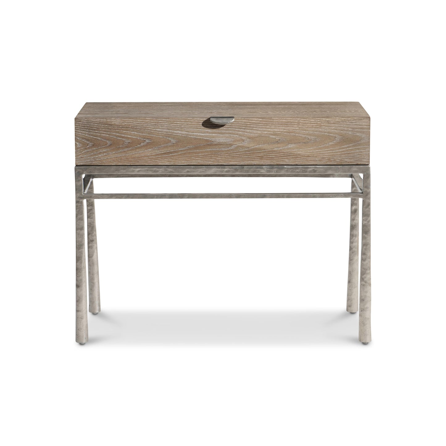 Aventura Frosted Nickel/Marcona Nightstand - Ornate Home