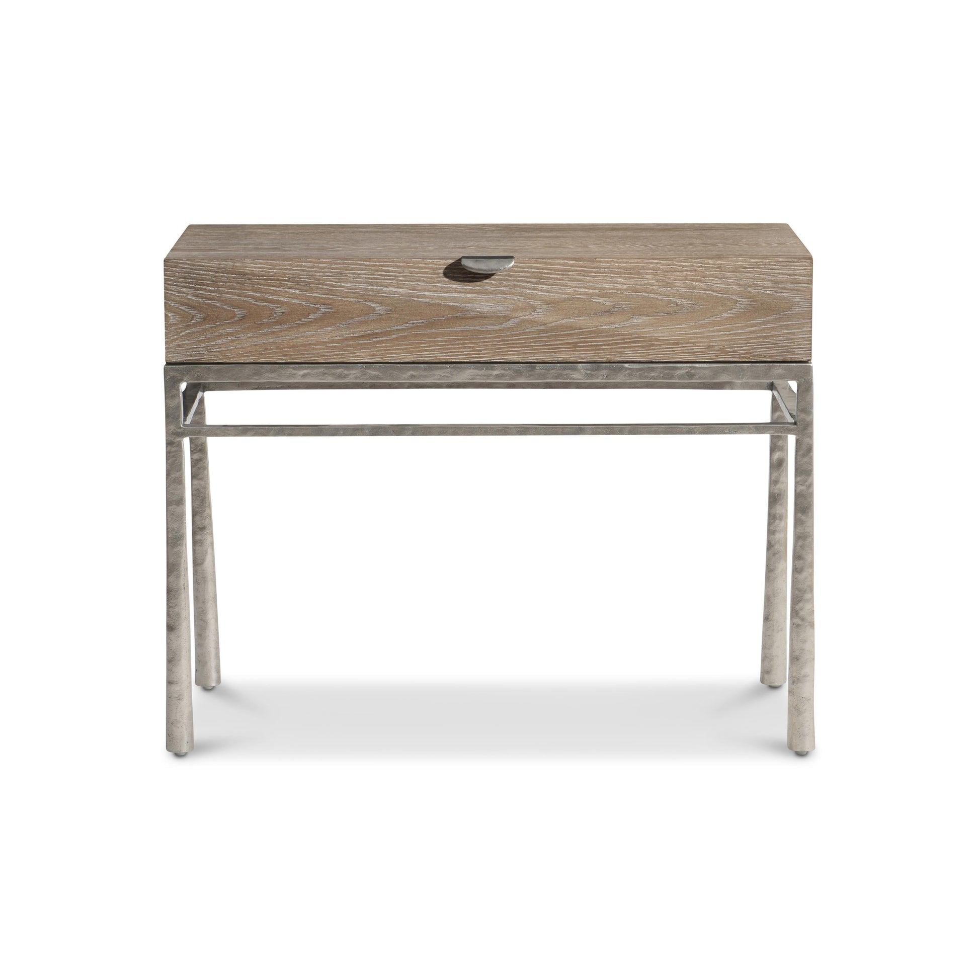 Aventura Frosted Nickel/Marcona Nightstand - Ornate Home