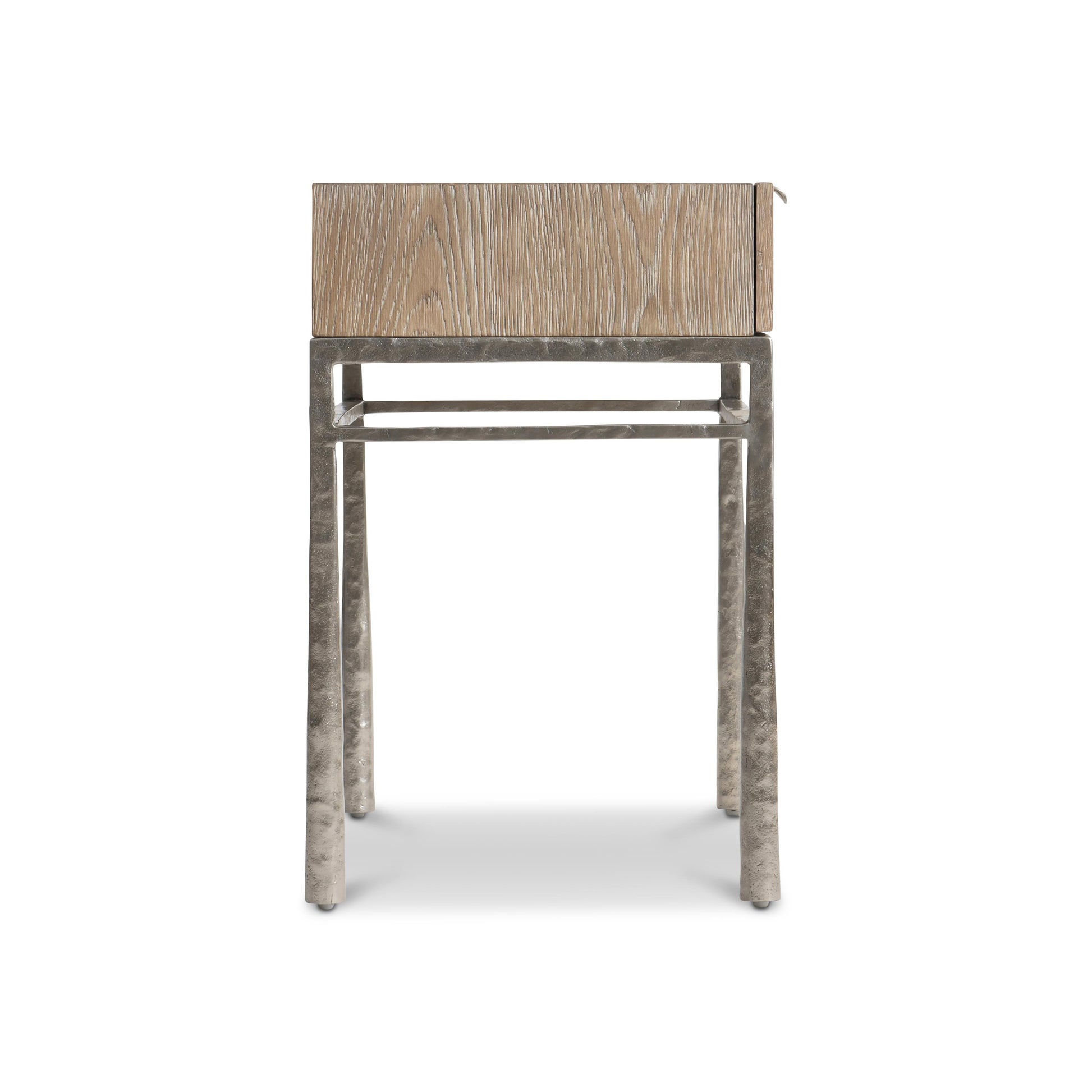 Aventura Frosted Nickel/Marcona Nightstand - Ornate Home