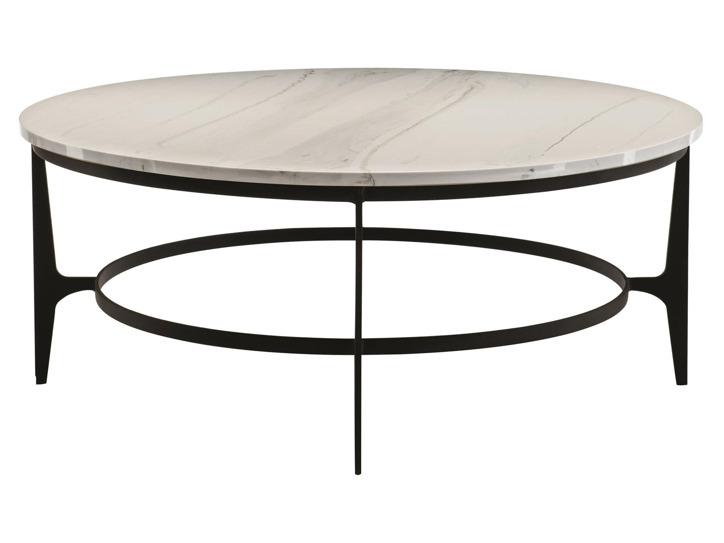 Avondale Faux Marble/Blackened Steel Cocktail Table - Ornate Home