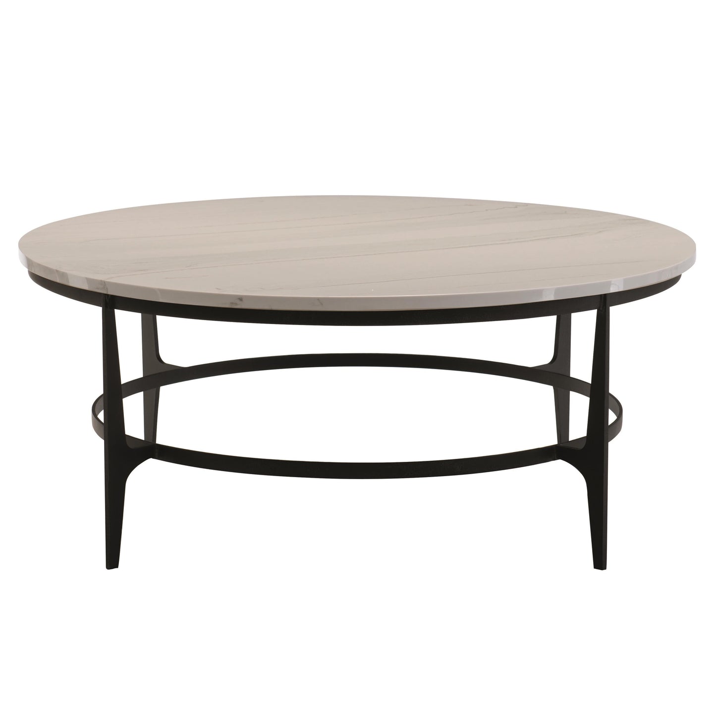 Avondale Faux Marble/Blackened Steel Cocktail Table - Ornate Home