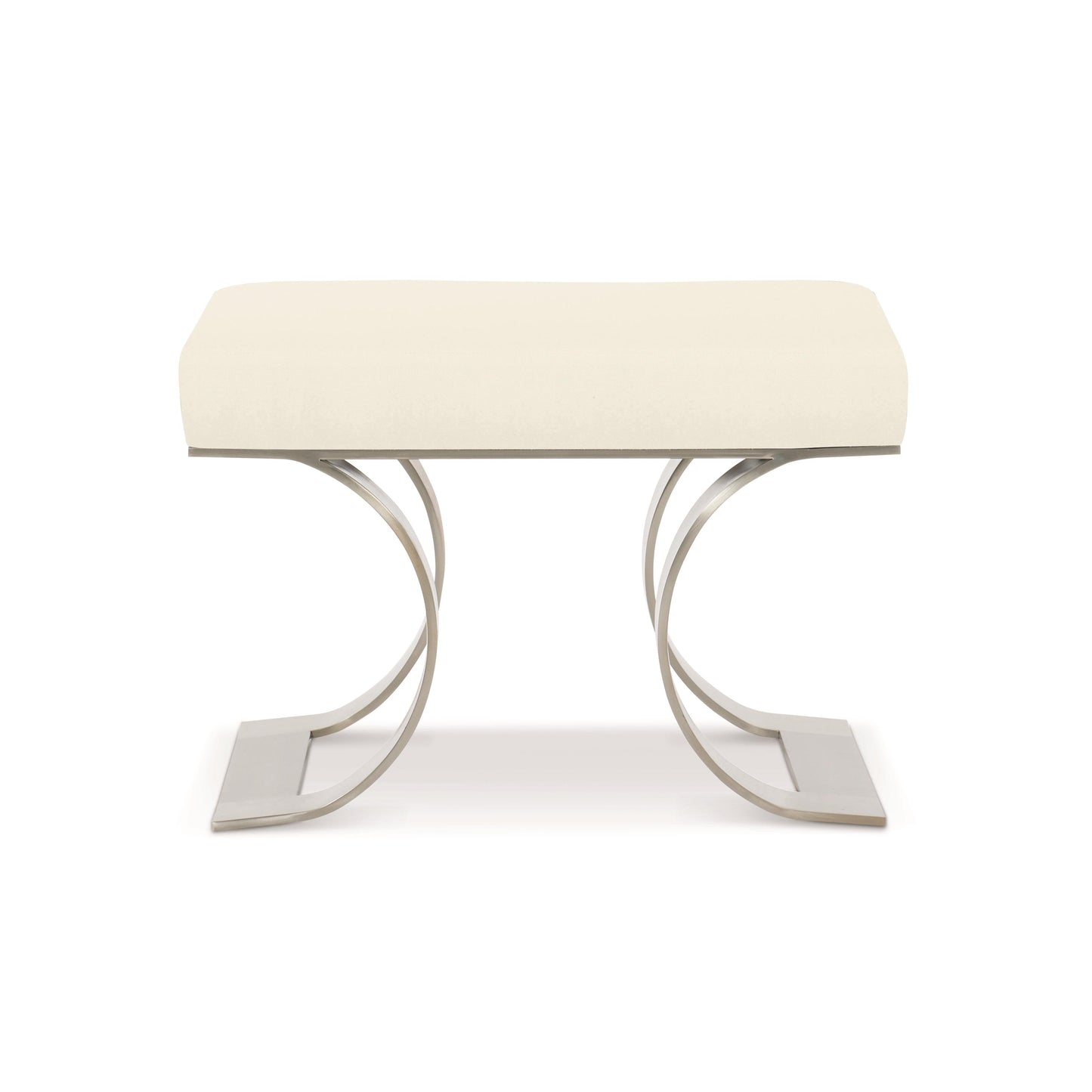 Axiom Brushed Silver/Beige/Tan Bench - Ornate Home