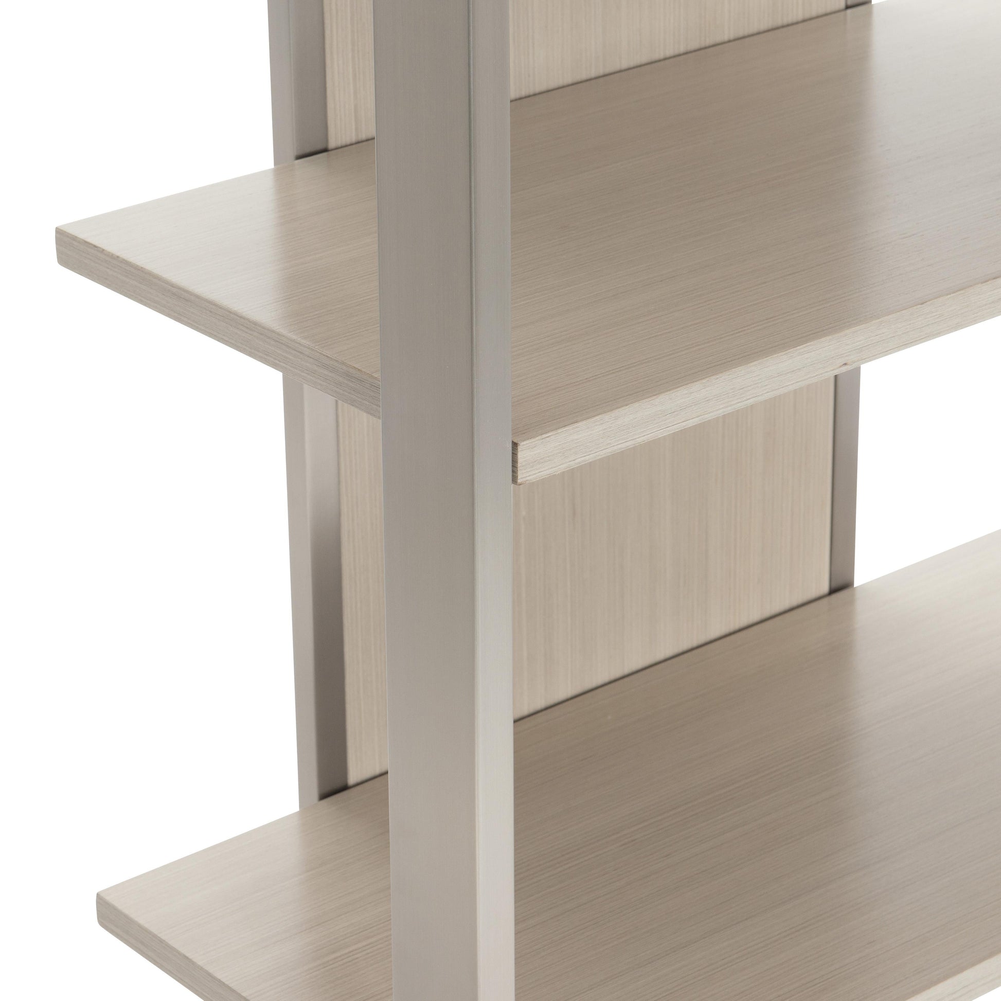 Axiom Brushed Silver/Linear Grey Etagere - Ornate Home