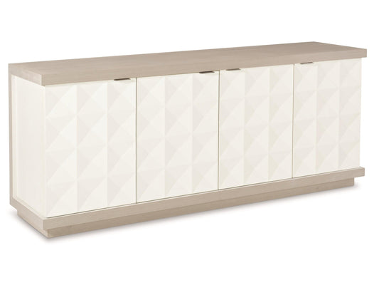 Axiom Linear Grey/Linear White/White Linen Buffet - Ornate Home