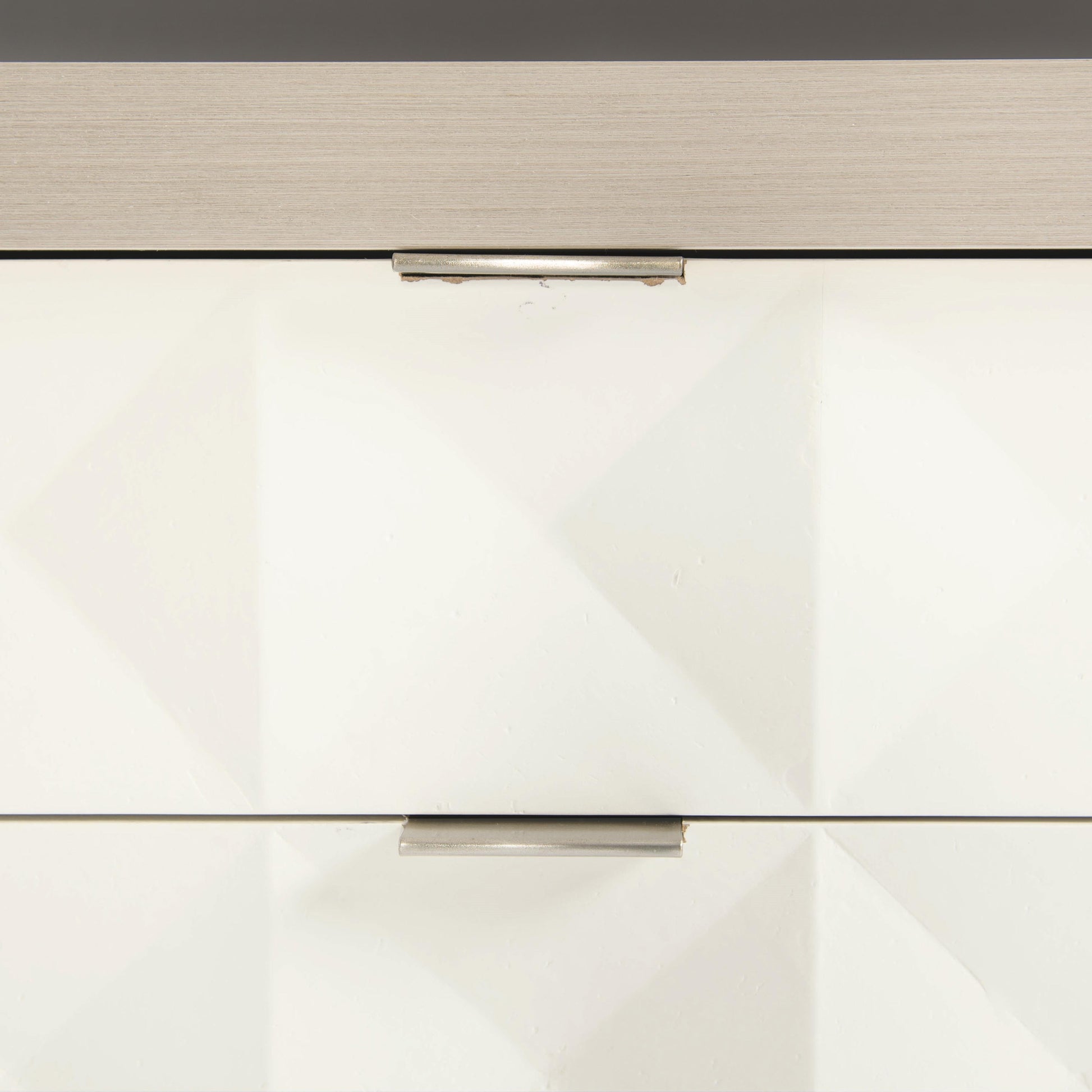 Axiom Linear Grey/Linear White/White Linen Nightstand - Ornate Home