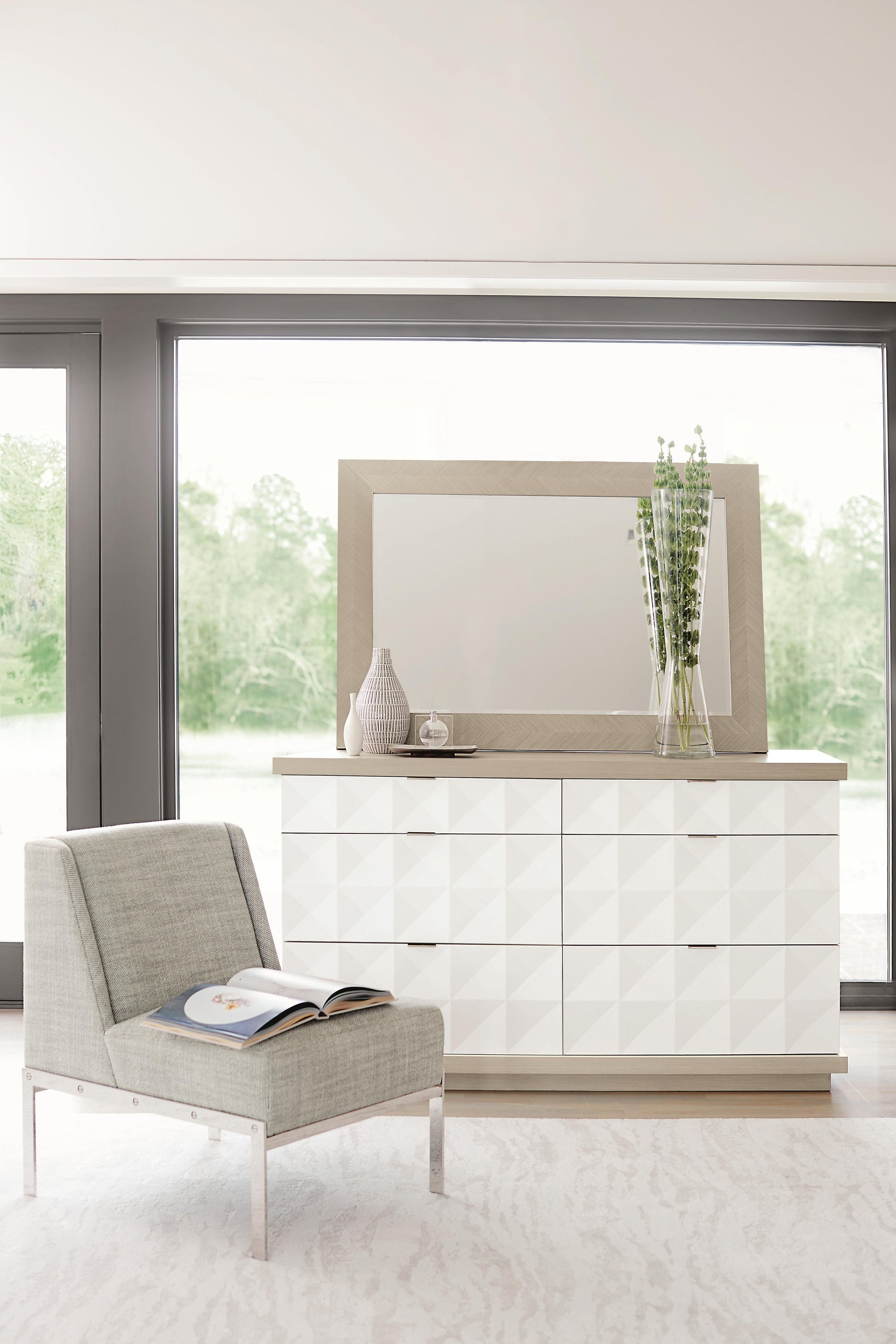 Axiom Linear Grey Mirror - Ornate Home