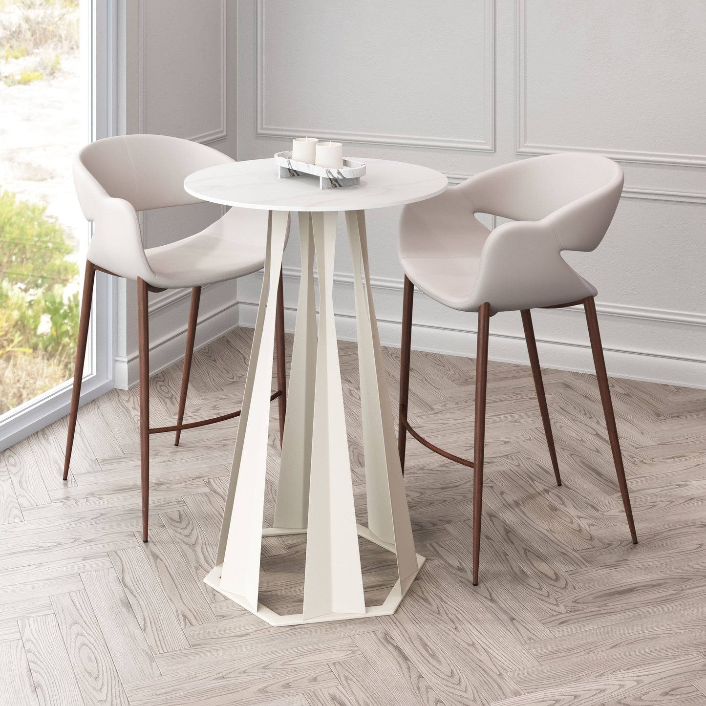 Axis White Bar Table - Ornate Home
