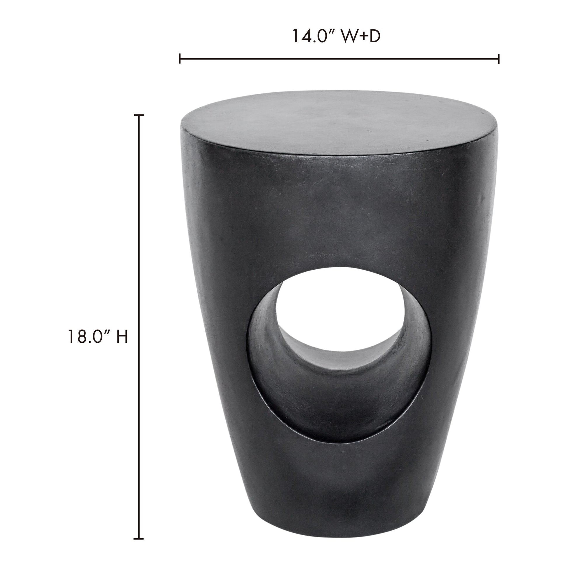 Aylard Black Outdoor Stool - Ornate Home