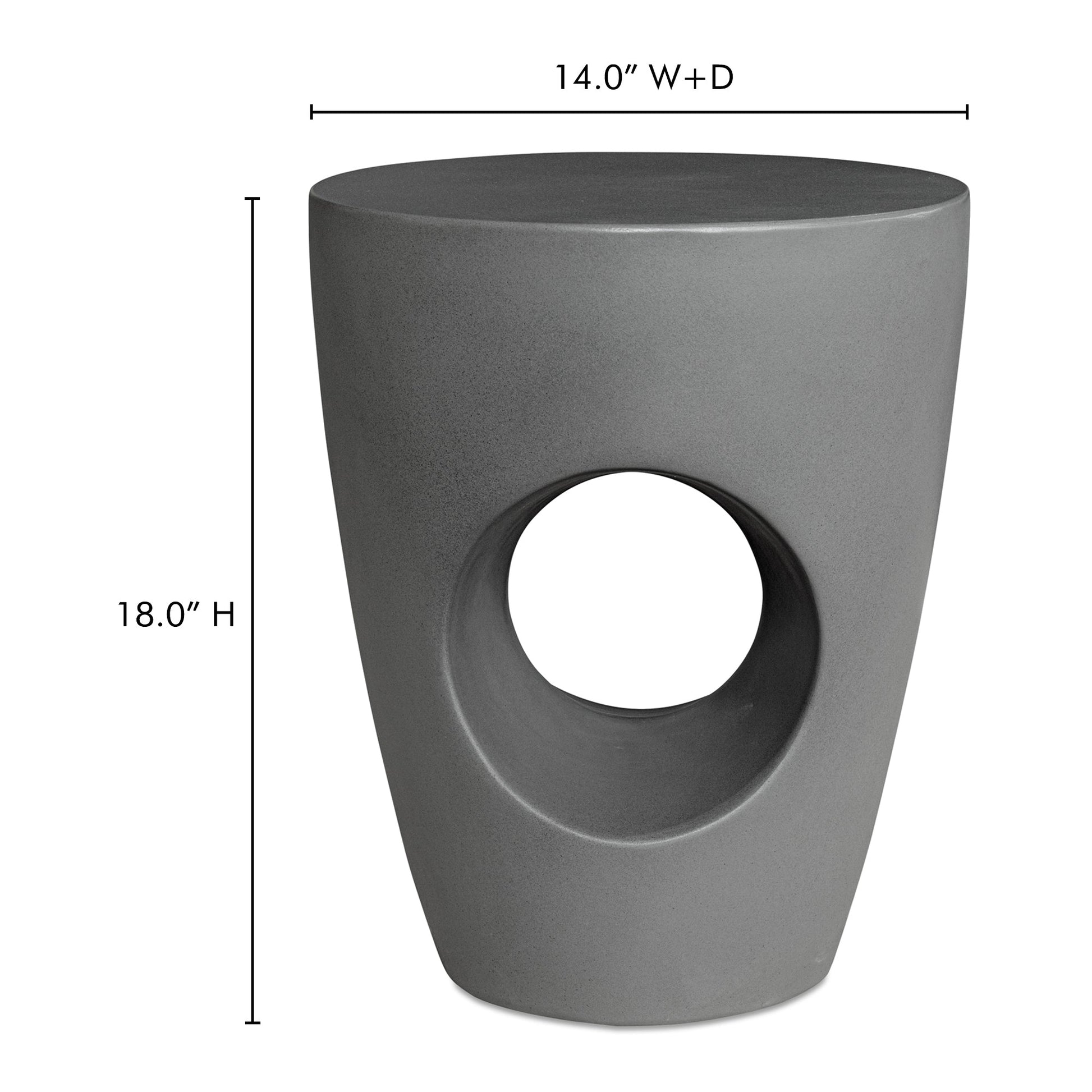 Aylard Dark Grey Outdoor Stool - Ornate Home