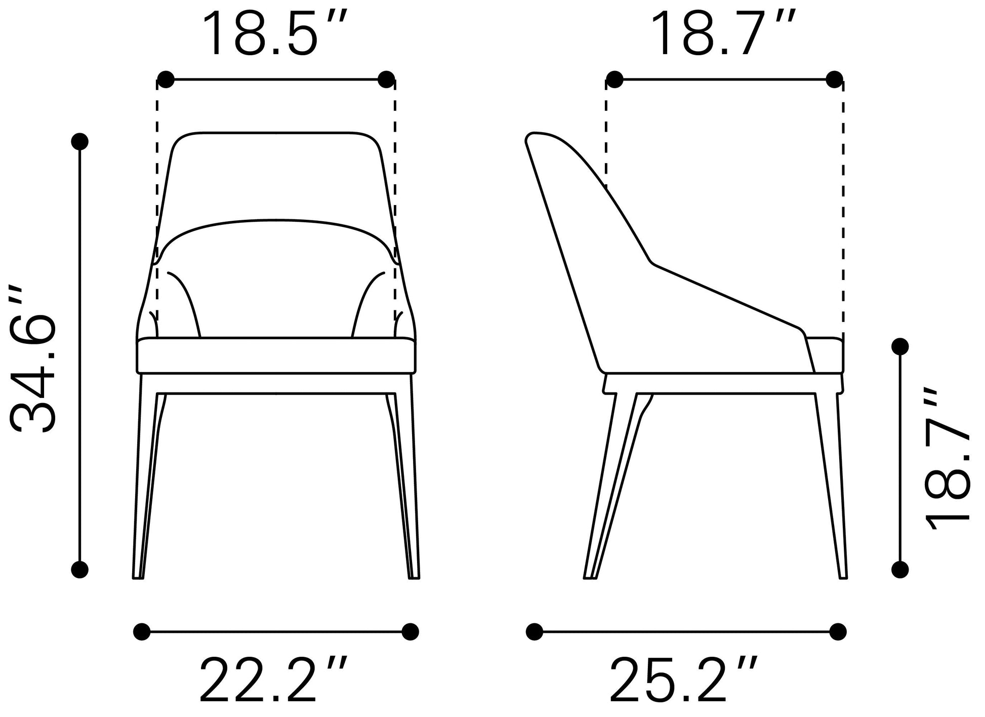 Ayr Slate Gray Dining Chair (Set of 2) - Ornate Home
