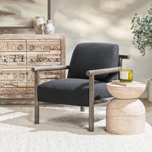 Azoria Charcoal Accent Chair - Ornate Home