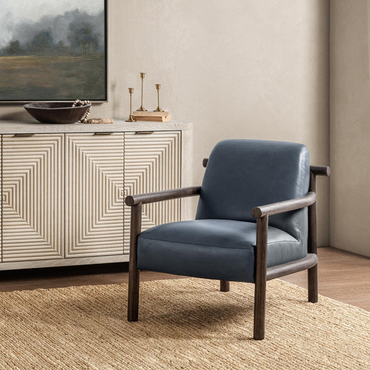 Azoria Mystic Blue Accent Chair - Ornate Home
