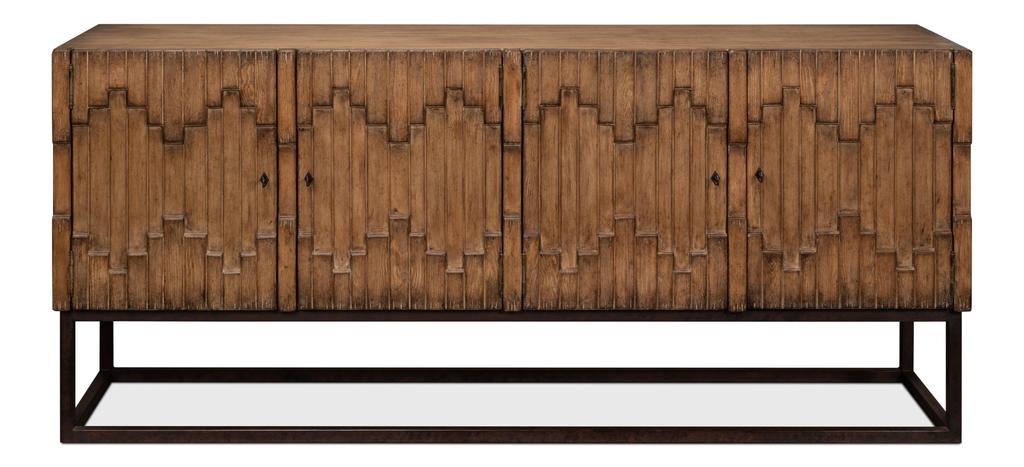 Aztec Brown Sideboard On Stand - Ornate Home