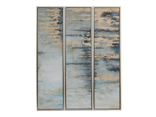 Azure Skies Blue/Gold Canvas - Ornate Home