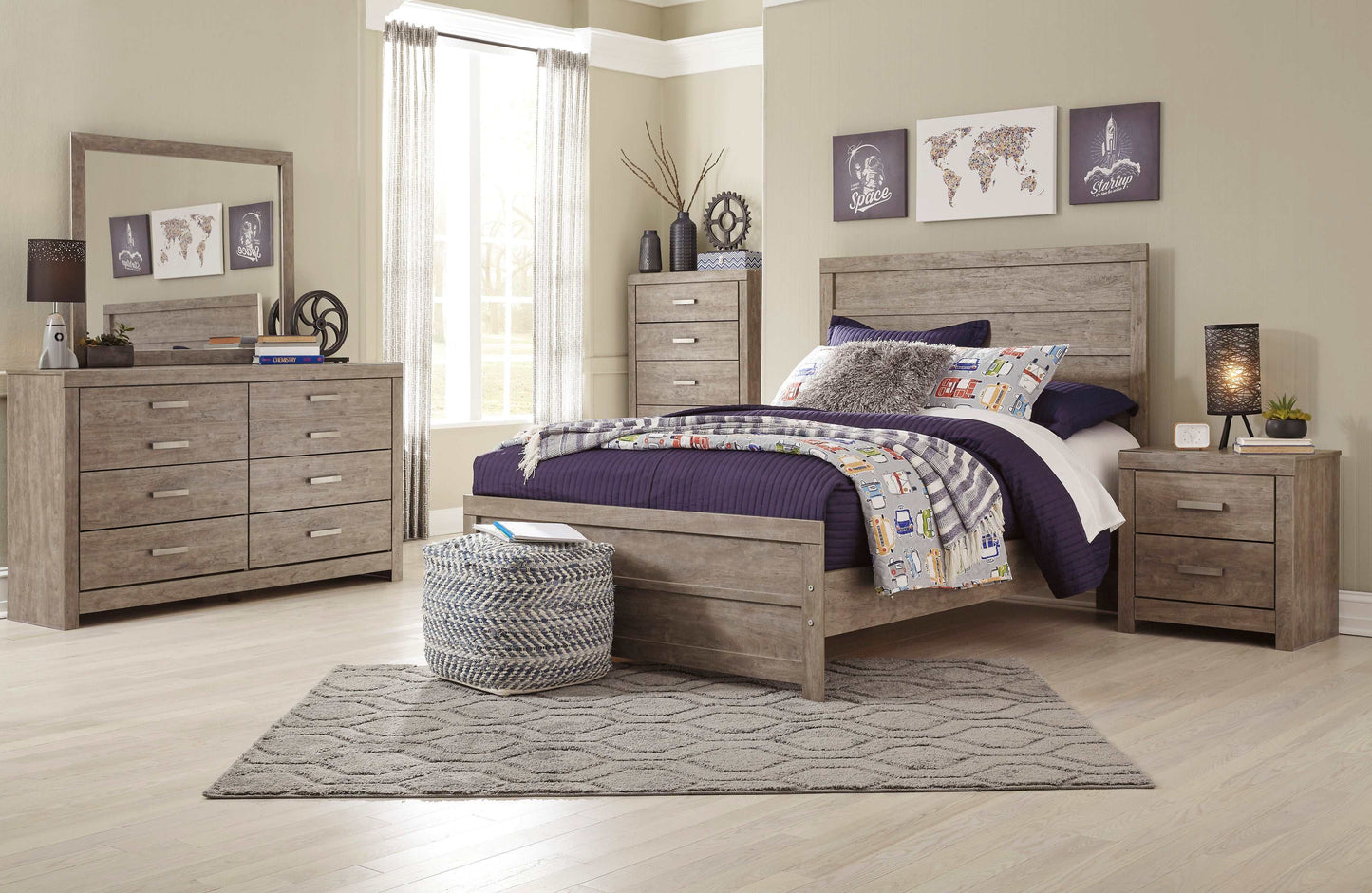 Culverbach Gray Full Panel Bed