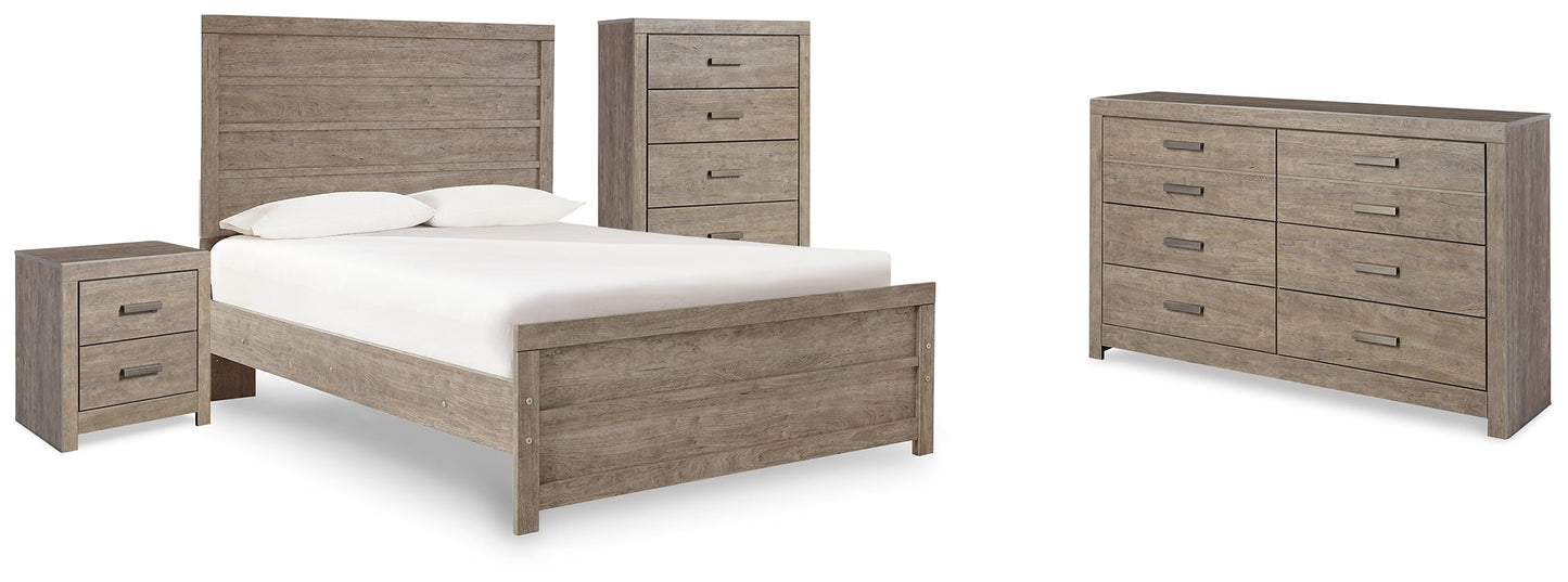 Culverbach Gray Full Panel Bedroom Set with Dresser, Chest and Nightstand