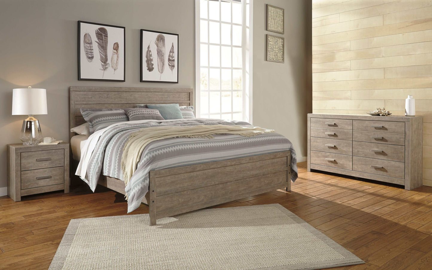 Culverbach Gray King Panel Bed