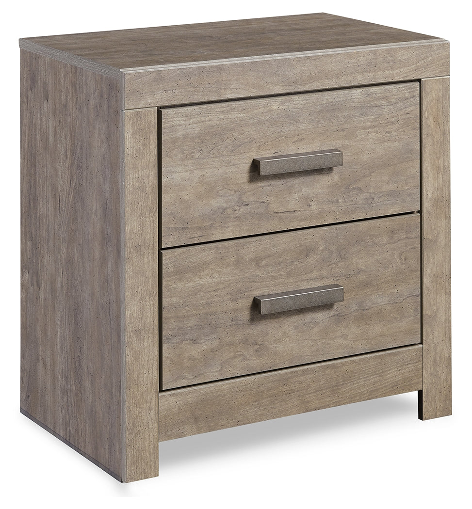 Culverbach Gray Full Panel Bedroom Set with Chest of Drawers and Nightstand