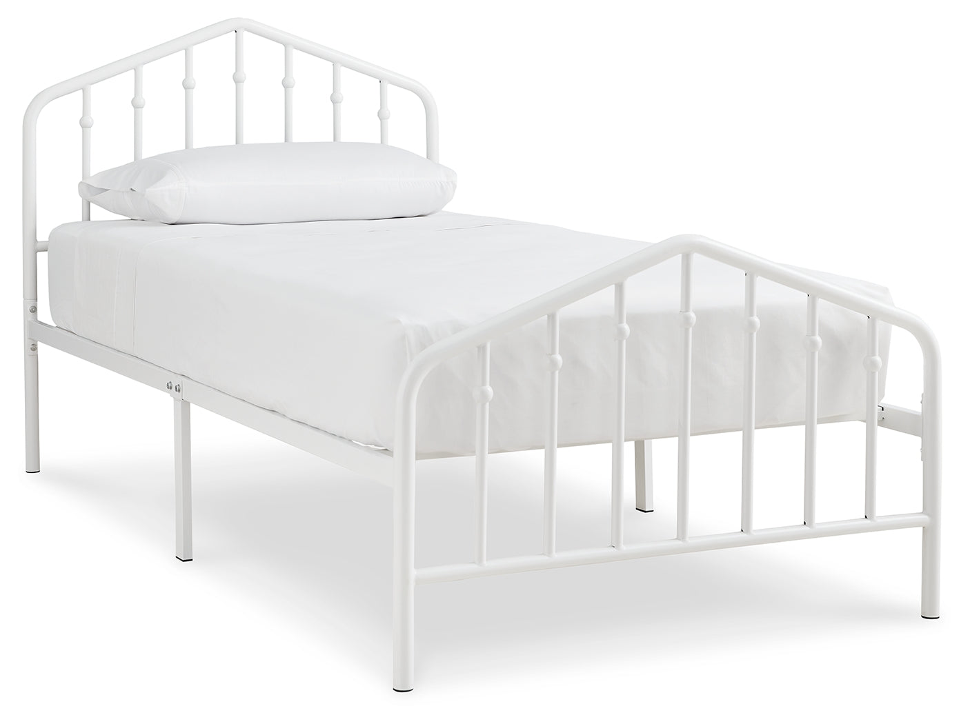 Trentlore White Twin Metal Bed