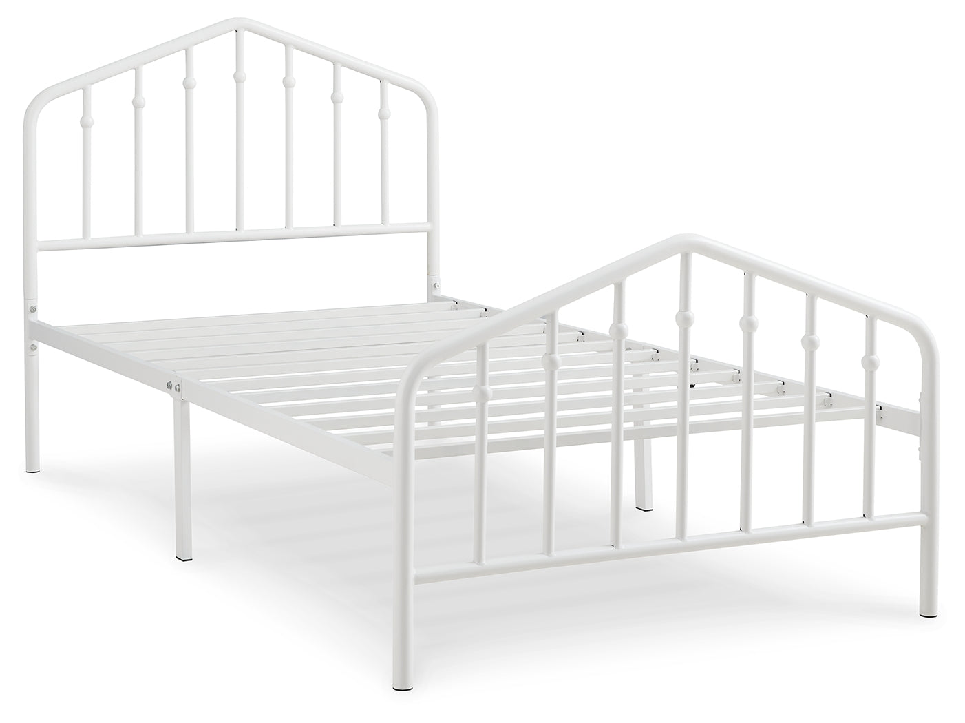 Trentlore White Twin Metal Bed