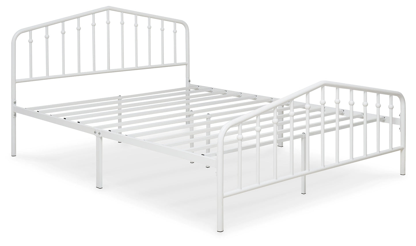 Trentlore White Queen Metal Bed