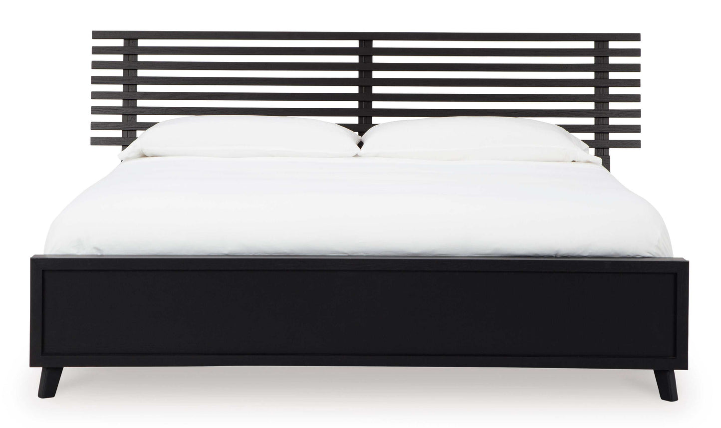 Danziar Black King Slat Panel Bed