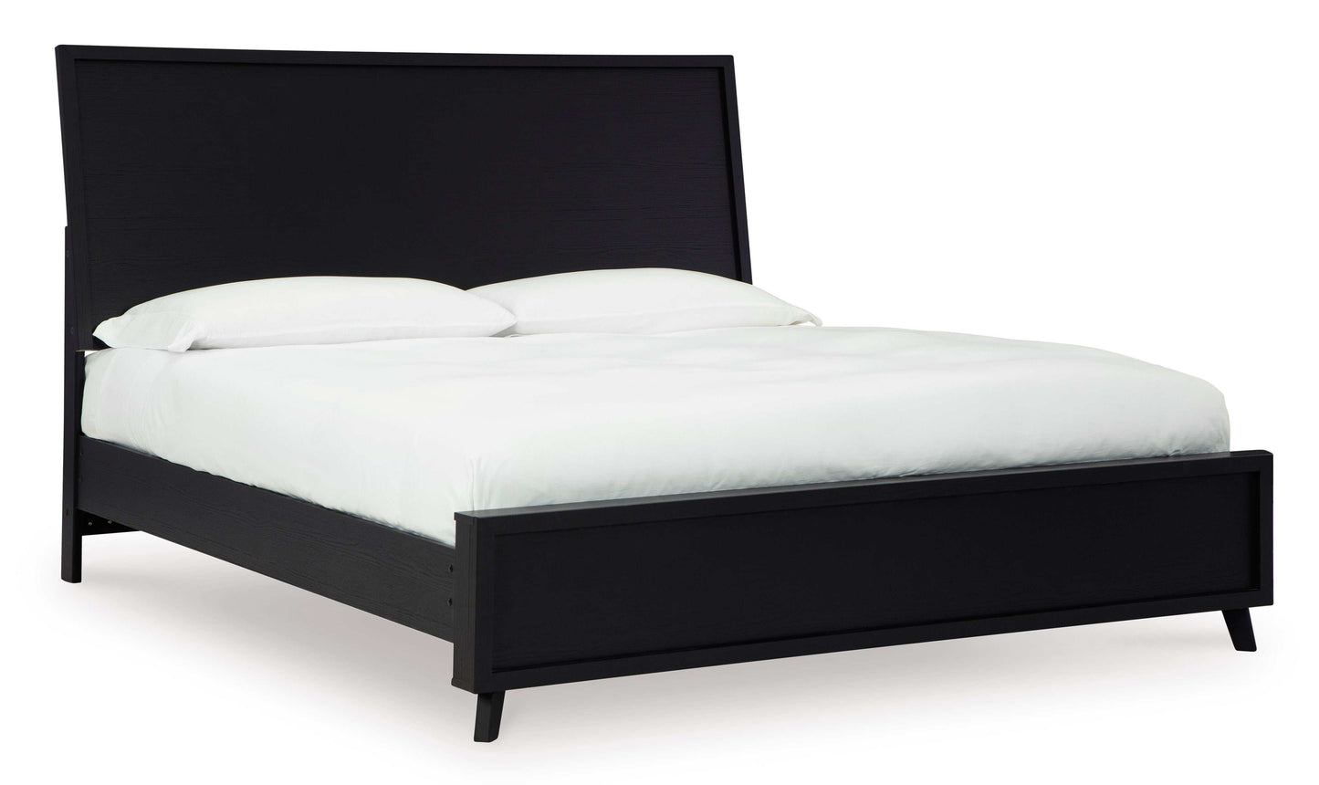 Danziar Black Queen Panel Bed