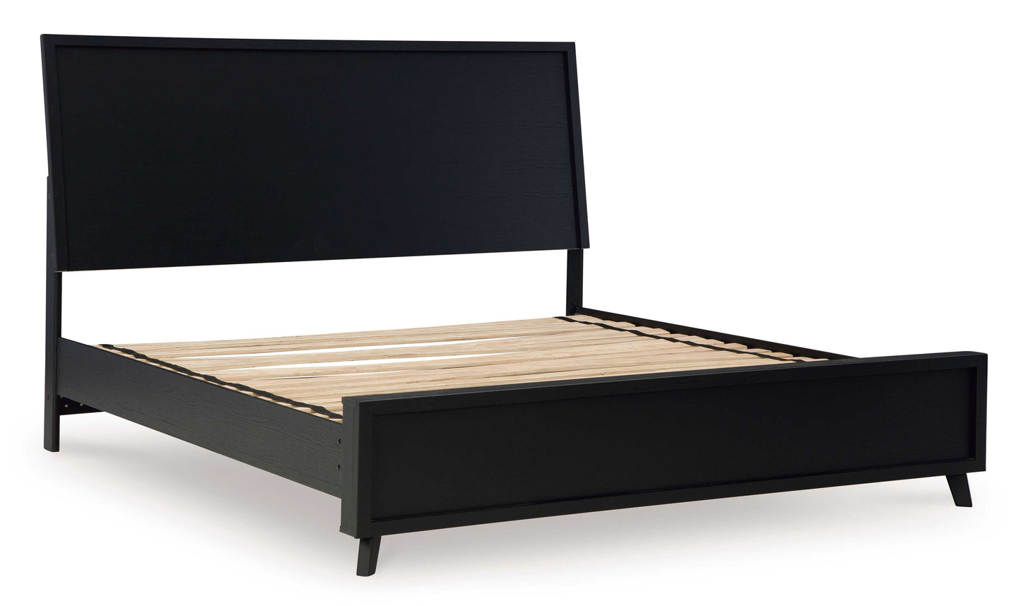 Danziar Black Queen Panel Bed