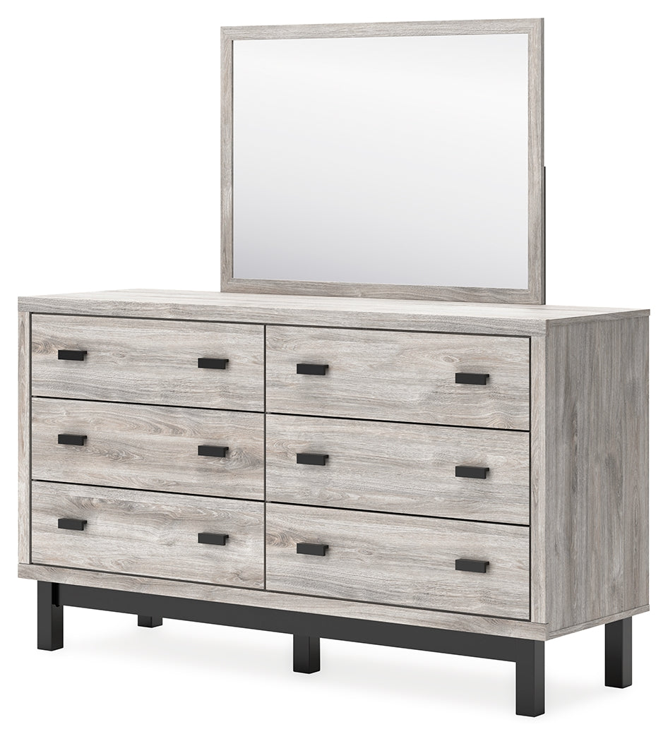 Vessalli Gray Dresser and Mirror