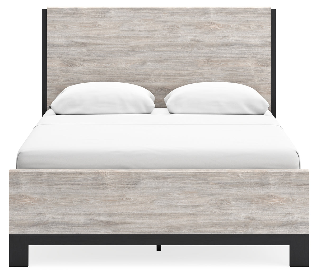 Vessalli Gray Queen Panel Bedroom Set with Dresser, Mirror and Nightstand