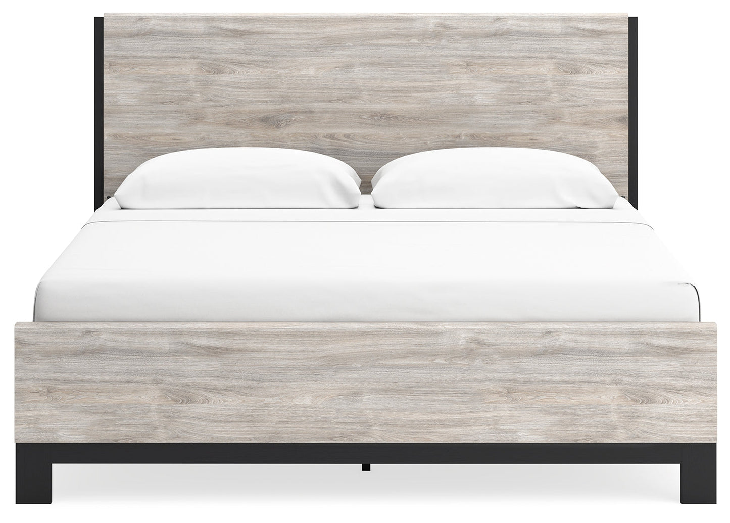 Vessalli Gray King Panel Bed