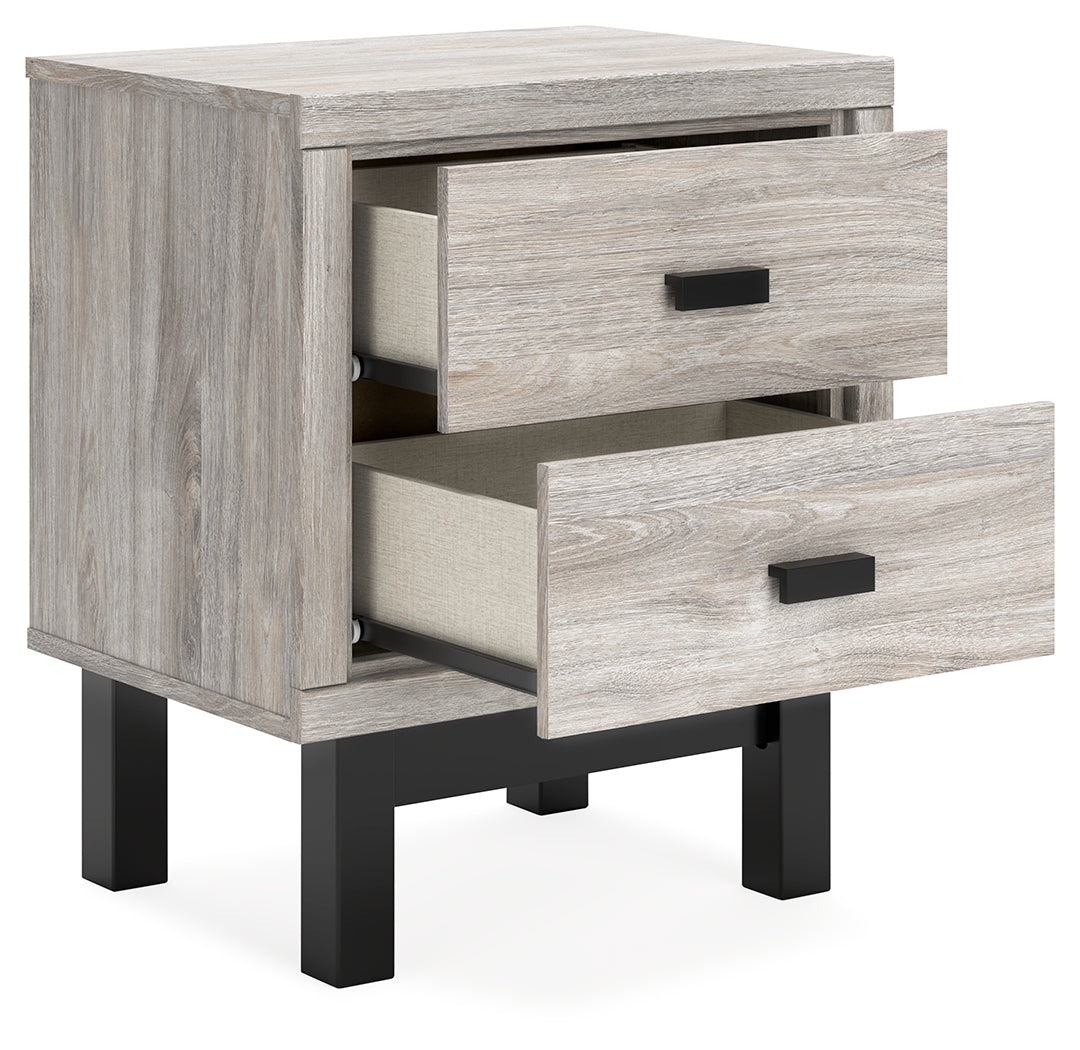 Vessalli Gray Queen Panel Bedroom Set with Dresser, Mirror and Nightstand